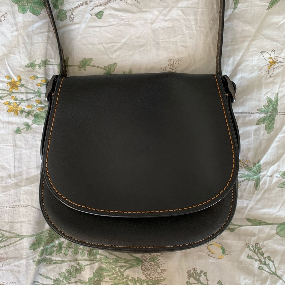 Coach SD-20115 Black Saddle Bag Crossbody Purse